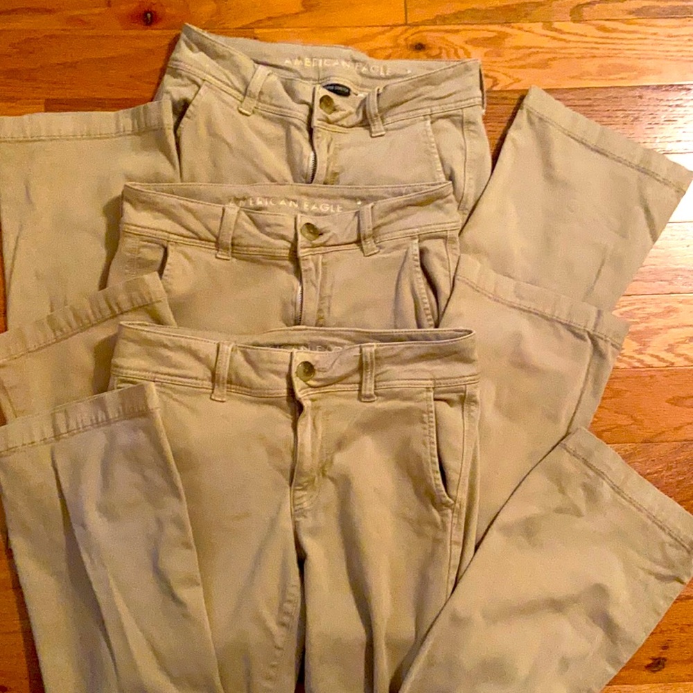 3 pair American Eagle kick boot super stretch sz 2